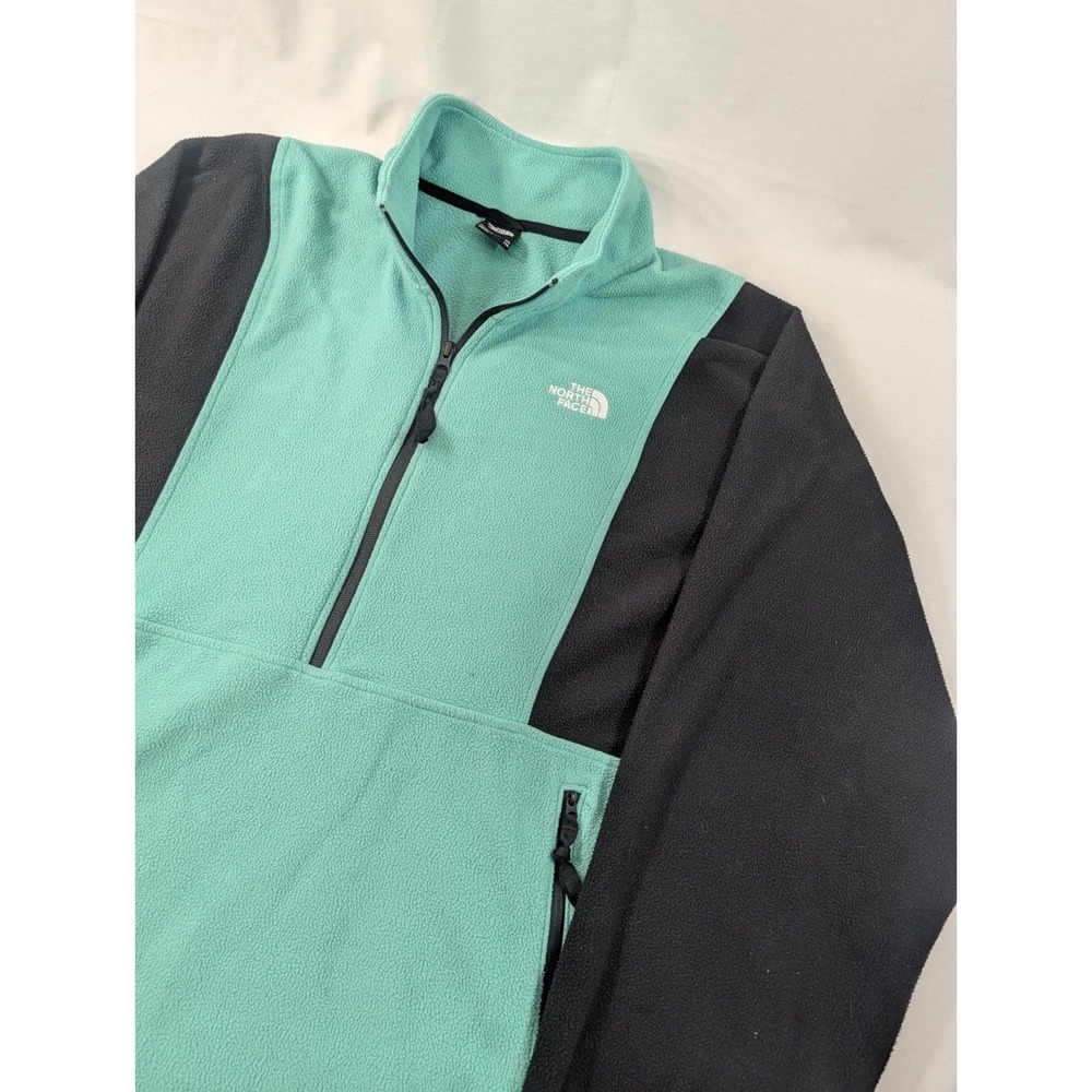 The North Face Mens Fleece Denali Jacket Pullover Big XXL Black Teal